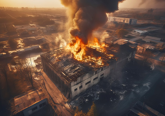 Finanzrath - Ein Feuer in einer Fabrik - Jetzt schützen